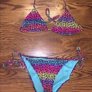 Victoria secrets multicolored cheetah print bikini